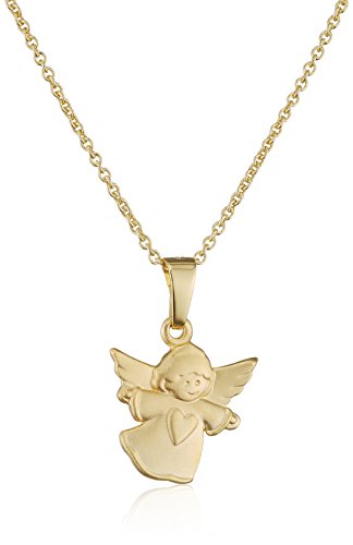 Xaana Kinder-Kette mit Anhänger Premium Engel 333 Gelbgold 38 cm - AMZ0475 von Xaana