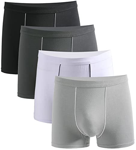 Xaanelr Boxershorts Herren Unterhosen Männer Bambus Viskose Unterwäsche Men Retroshorts 4er/8er Pack S-3XL (as3, Alpha, m, Regular, Regular, A023-4er Set Mehrfarbig) von Xaanelr