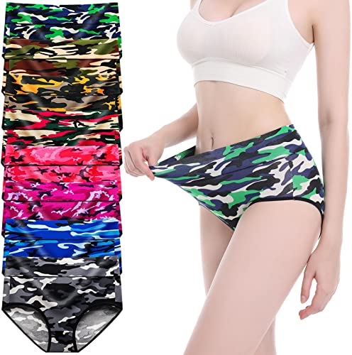 Xaanelr Damen Unterhosen Hipsters Stretch Baumwolle Hohe Taille Slips Weich Unterwäsche für Frauen Mehrpack (as3, Alpha, l, Regular, Regular, Mehrfach - C01-8er Pack) von Xaanelr