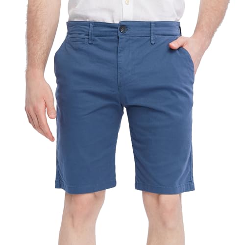 Xact Herren Premium maßgeschneiderte Stretch Chino Shorts (Horizon Blue) 38 von Xact