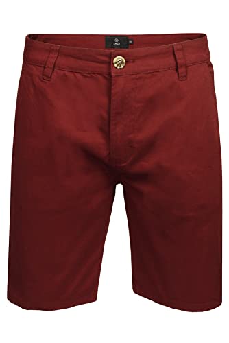 Xact Herren-Chinoshorts aus Baumwollstretch – Normale Passform (Burgundy) 30 von Xact