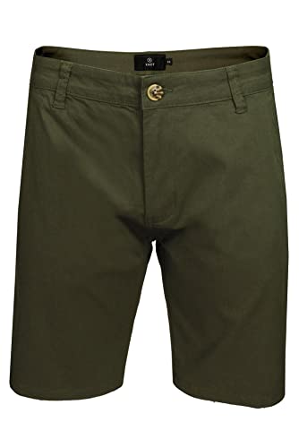 Xact Herren-Chinoshorts aus Baumwollstretch – Normale Passform (Khaki) 34 von Xact