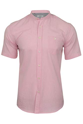 Xact Herren Freizeithemden Unifarben Polokragen Kurzarm (Pink) XXL von Xact
