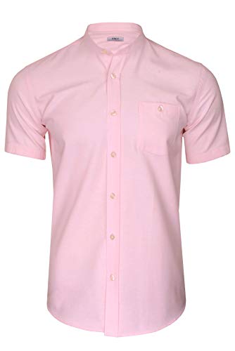 Xact Herren Freizeithemden Unifarben Polokragen Kurzarm (Soft Pink) XXXL von Xact