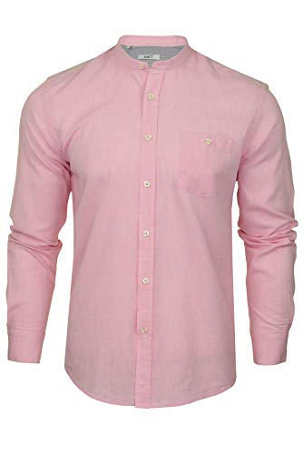 Xact Herren Freizeithemden Unifarben Polokragen Langarm (Pink) XL von Xact