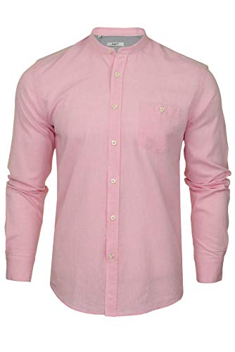 Xact Herren Freizeithemden Unifarben Polokragen Langarm (Pink) XXL von Xact