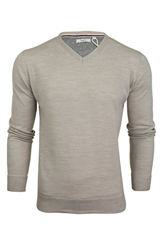 Xact Herren Jumper Pullover V-Neck (Heather Grey) M von Xact