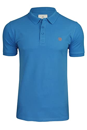 Xact Herren Klassisches Polo-Shirt mit 3 Knöpfen aus Baumwoll-Piqué, kurzen Ärmeln (Blithe) L von Xact