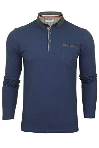 Xact Herren Poloshirt Langarm (Vintage Blue) XL von Xact