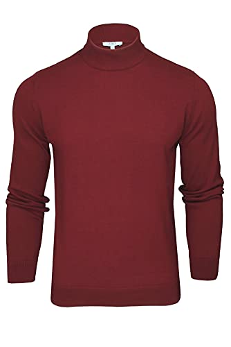 Xact Herren Turtleneck Pullover aus Baumwolle (Burgundy) XXL von Xact