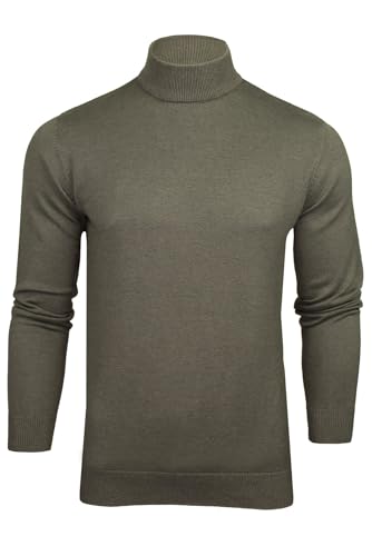 Xact Herren Turtleneck Pullover aus Baumwolle (Dark Grey Marl) L von Xact