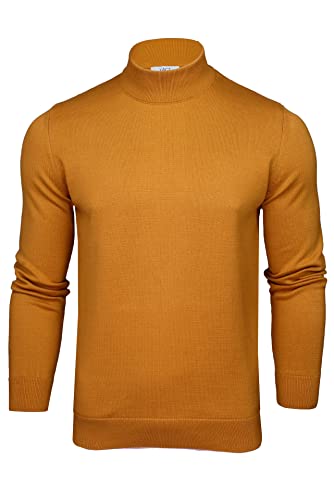 Xact Herren Turtleneck Pullover aus Baumwolle (Mustard) L von Xact