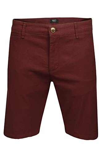 Xact Premium Herren -Leinenmischung Chino Short (Burgundy) 30 von Xact