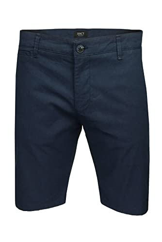 Xact Premium Herren -Leinenmischung Chino Short (Navy) 34 von Xact