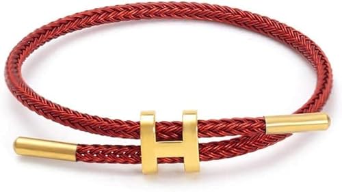 HiljaPRO Armband Damen Herren verstellbar hautfreundlich hypoallergen komfortabel – Schmuck für Alltag & Sport – Hamburg Design – elegantes Accessoire & Geschenkidee (Rot) von Xalveria