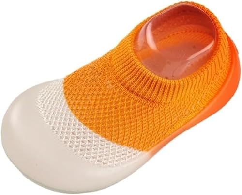 Xalveria MiniMini's - Barfußschuhe für Babys & Kleinkinder – rutschfeste Sohle, Atmungsaktiv, Ideal für Drinnen & Draußen (0-4 Jahre) (18/19 | 6-12 Mon,Orange) von Xalveria
