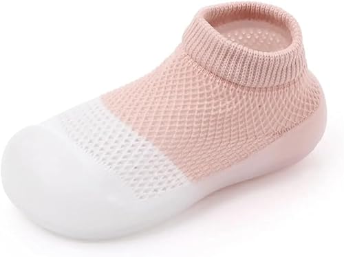 Xalveria MiniMini's - Barfußschuhe für Babys & Kleinkinder – rutschfeste Sohle, Atmungsaktiv, Ideal für Drinnen & Draußen (0-4 Jahre) (18/19 | 6-12 Mon,Rosa) von Xalveria