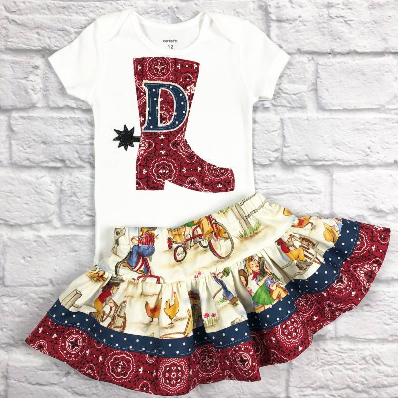 Initial Oder Alter Cowgirl Boot Set von Xannazoo