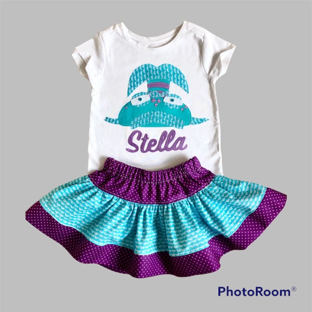 Pout The Fish Personalisiertes Hemd Und Rock Set von Xannazoo