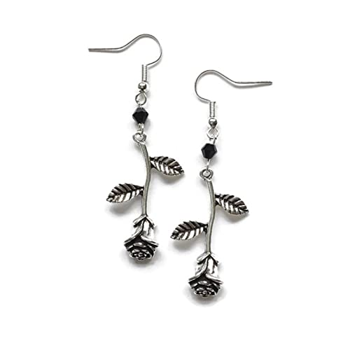 1 Paar Gothic Rose Ohrringe Runde Perle Schwarzer Juwel Anhänger Punkschmuck Für Frauen Mädchen Ladies Accessoires Blumenschste Für Mädchen 1 Paar Gothic Rose Ohrringe Runde Perle Schwarzer Juwel Anhänger Punkschmuck Für Frauen Mädchen Ladies Accessoires Blumenschste Für Mädchen von Xanorrg