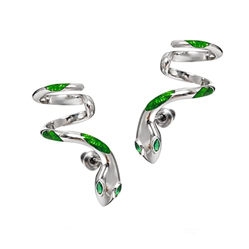 1 Paar Schlangenohrohrringe Grün Und Silberohrohrmanschette Durchbohrte Kletterer Frauen Männer Schmuck Geschenk Schlange Ohrmanschette 1 Paar Schlangenohrohrringe Grün Und Silberohrohrmanschette Durchbohrte Kletterer Frauen Männer Schmuck Geschenk Schlange Ohrmanschette von Xanorrg