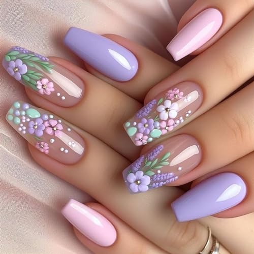 24 PCs Blüten Kleben Auf Nägel Solide Künstliche Kurze Ballerinas Falsche Glänzende Presse Für Frauen Mädchen 24 PCs Blüten Kleben Auf Nägel Solide Künstliche Kurze Ballerinas Falsche Glänzende Presse Für Frauen Mädchen von Xanorrg
