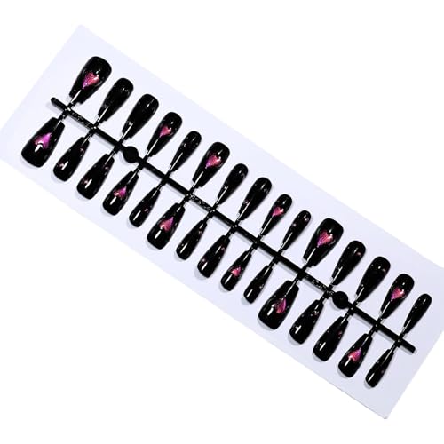 30x/Set Falsche Nägel Voller Cover Stick Auf Künstlichem Falschem Schwarzem Herzen Presse Für Frauen Mädchen 30x/Set Falsche Nägel Voller Cover Stick Auf Künstlichem Falschem Schwarzem Herzen Presse Für Frauen Mädchen von Xanorrg