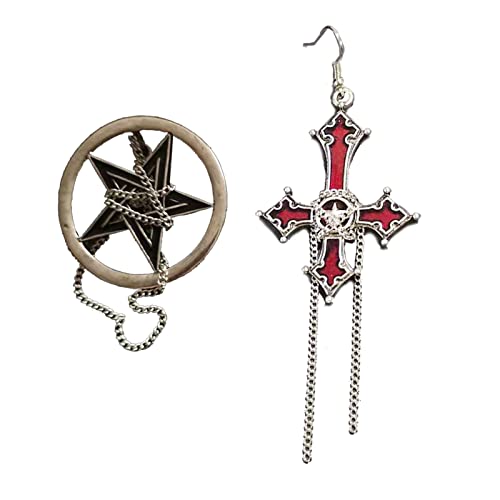 Bloody Skull Rose Inverted Cross Pendant Ohrring Vintage Gothic Cross Pendant Devil Schmuck Langketten Langkettige Ohrring Für Frauen Bloody Skull Rose Inverted Cross Pendant Ohrring Vintage Gothic Cross Pendant Devil Schmuck Langketten Langkettige Ohrring Für Frauen von Xanorrg