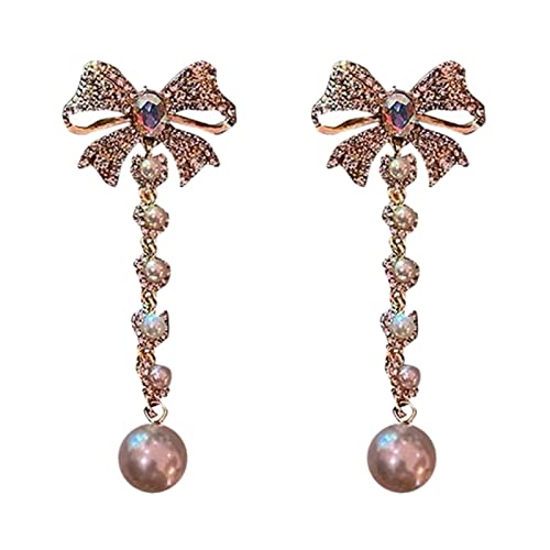 Bowknot Anhänger Ohrringe Quasten Legierung Drop Frauen Vintage Schmuck Geschenk Für Frauen Mädchen Bowknot Dangle Ohrringe von Xanorrg