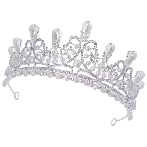 Brauttiaras Mit Strasssteinen Prinzessin Kronen Stirnband Verstellbares Haar Hoop Für Frauen Hochzeit Und Bühnenaufführungen Rhinestones Crown Crown von Xanorrg