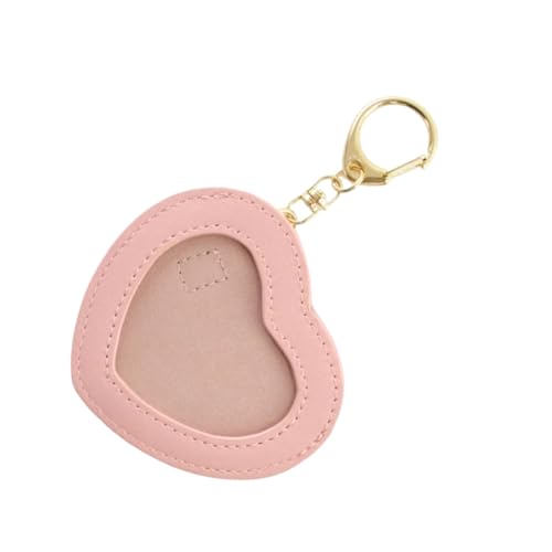 Cartoon Heart Form Badge Schlüsselbund Anime Pin Anhänger PU Leder Display Beschützer Für Schüler Und Sammlerabzeichen Sammler von Xanorrg