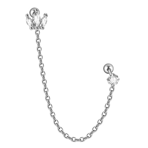 Chirurgische Stahl Zirkon Kronen Kettenohr Tragus Knorpel Piercing Ohrringschuhe Ohrhelix Piercing Body Schmuck Ohrringe Tropfen Ohrringe Chirurgische Stahl Zirkon Kronen Kettenohr Tragus Knorpel Piercing Ohrringschuhe Ohrhelix Piercing Body Schmuck Ohrringe Tropfen Ohrringe von Xanorrg