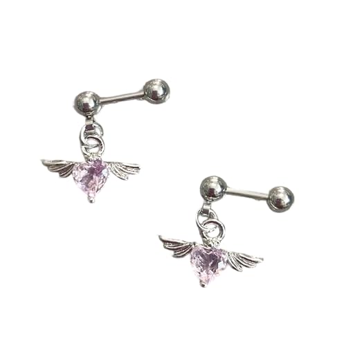 Chirurgische Stahlstahlherzflügel Design Ohrringe Allergie Sichere Ohrstifte Trendy Accessoire Für Empfindliche Haut Mit Leichtem Alltag Aus Edelstahl Ohrringen Chirurgische Stahlstahlherzflügel Design Ohrringe Allergie Sichere Ohrstifte Trendy Accessoire Für Empfindliche Haut Mit Leichtem Alltag Aus Edelstahl Ohrringen von Xanorrg