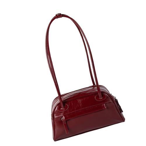 Damen Solid Color Umhängetasche Retro Unterarm Winter Achsel Achselhaut PU Leder Handtaschen Pendeln Für Tägliche Winter Schulter Für Frauen Feste Farbe Handtasche PU Leder Achselhöhle von Xanorrg