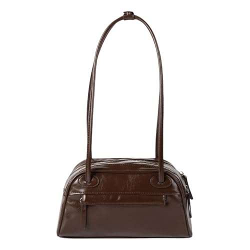 Damen Solid Color Umhängetasche Retro Unterarm Winter Achsel Achselhaut PU Leder Handtaschen Pendeln Für Tägliche Winter Schulter Für Frauen Feste Farbe Handtasche PU Leder Achselhöhle von Xanorrg