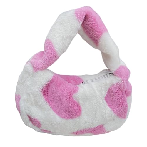 Elegant Plüsch Herz Top Tasche Für Damen Warme Fuzzy Umhängetaschen Für Ungezwungene Outfits Und Winter Weicher Umhängetasche Tragen von Xanorrg