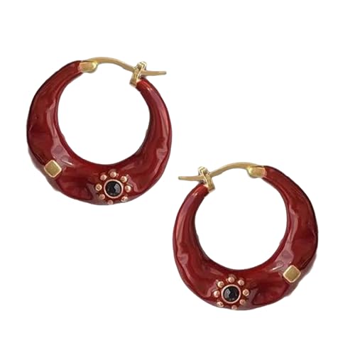 Elegante Bunte Tropfglasur Hoop Ohrringe Exquisite Ohrzubehör von Xanorrg