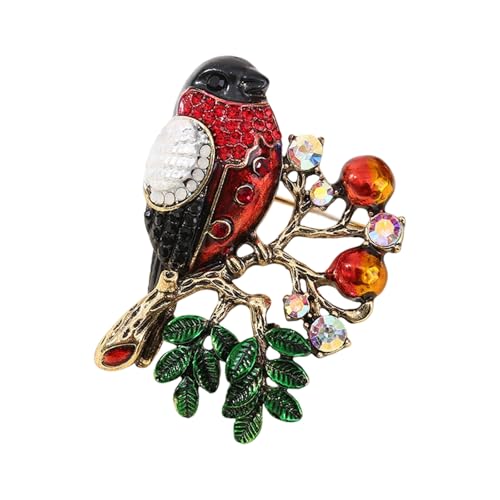 Elegante Kristallvogelbrosche Mit Kompliziertem Öl Tropfhandwerkskunst Strassstift Tiernadel Perfekt Für Jacken Kleider Elegante Vogelzweige Brosche Brosche von Xanorrg