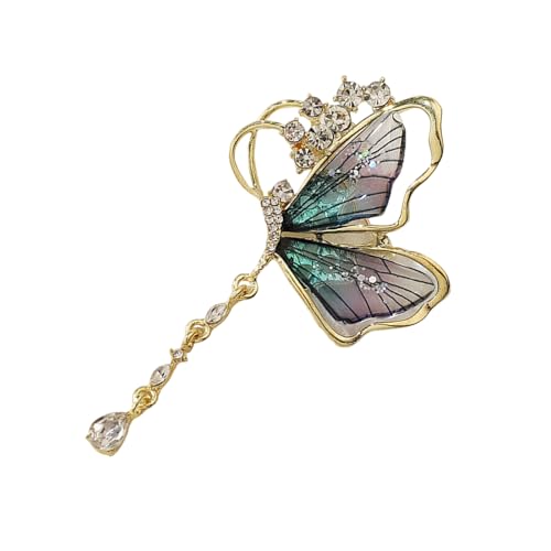 Elegante Schmetterlingsbrosche Mit Quasten Designs Tropfende Wasserdropfen Formmaterialien Für Frauen Mode Accessoire Butterfly Quasten Brosche Brosche von Xanorrg