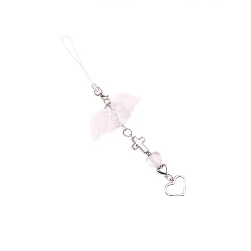 Empfindliche Kreuze Anhänger Telefon Lanyard Handgefertigt Engel Flügel Perlen Charm Chain Für Modische Personen Elegante Kreuze Anhänger Telefongurte Kette von Xanorrg