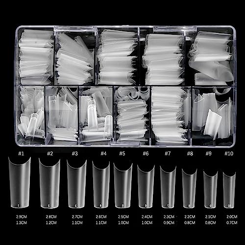 Falsche Nägel Tipps 500pcs Kunst Vollbezüge Mandel Mandel 10 Größe Long Square Clear Für Frauen Ballettnagel Tipps Drücken Sie Für Acrylprofessionaler Ballettaufkleber Auf von Xanorrg