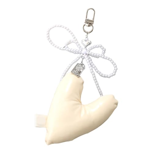 Fashion Keychain Telefon Charme Einzigartiger Keyring Perlen Bowknot Gepolstert Herz Taschen Accessoire Für Rucksack Handtasche Geldbörse Perlendekoration von Xanorrg