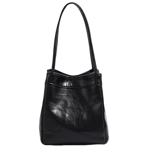 Frauen Casual Achselhöhle PU Leder Handtasche All Matching Schulter Silber Eimer Koreanische Stile Unterarm Frauen Eimer PU Leder Schulter Koreanische Styles Achsel Casual Handtasche von Xanorrg