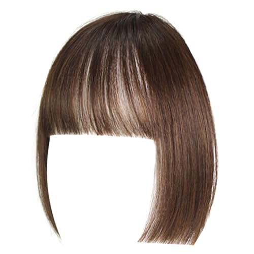 Frauen Schwarze Für Mädchen Täglicher Wagen Toupe Perücken Haare Erweiterungen Toupee Für Die Bedeckung Des Weißen Verlusts Daily Wear Clip In Dark Brown von Xanorrg