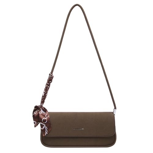 Frauen Umhängetasche Einfache Buchstabe Achsel Achsel Retro Handtasche All Matching Unterarm Pendler Für Alltägliche Frauen Retro Achselhäfen PU Leder Pendelpendel Einfacher Buchstaben Schulter von Xanorrg