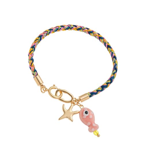 Gewebter Armband Für Teenager Mädchen Jungen Mehrfarbig Kabelschmuck Armreifen Mit Glücklichen Fisch Und Star Anhänger Glück Charm Keramikanhänger Schmuck Schmuck Gewebter Armband Für Teenager Mädchen Jungen Mehrfarbig Kabelschmuck Armreifen Mit Glücklichen Fisch Und Star Anhänger Glück Charm Keramikanhänger Schmuck Schmuck von Xanorrg