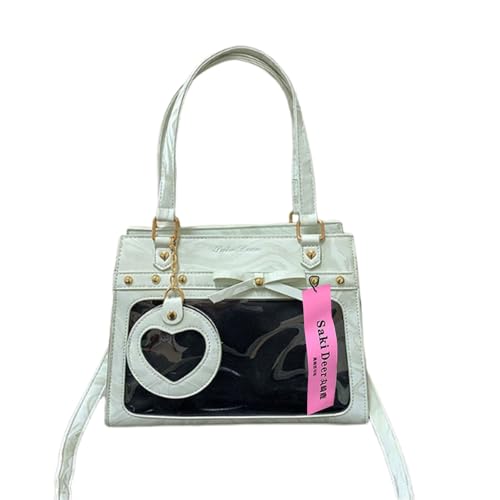 Klare Umhängetasche Lässig Itabag PU Botenstiftanzeigung Uniform Handtasche Japanische Styles Crossbody Clear Itabag PU Schulterkreuzkörper Uniformes Handtasche Für Stecknadel Display von Xanorrg