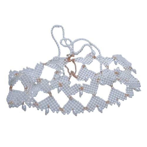 Layered Perlen Körperkette Accessoire Einzigartige Perlen Körper Geschichtete Brustschmuck Für Frauen Partyzubehör Elegante Halskette Kette von Xanorrg