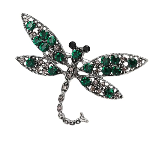 Libellenbrosche Mit Kristalldetails Schöne Mit Strasssteinen Für Partys Stilvolles Insekt von Xanorrg