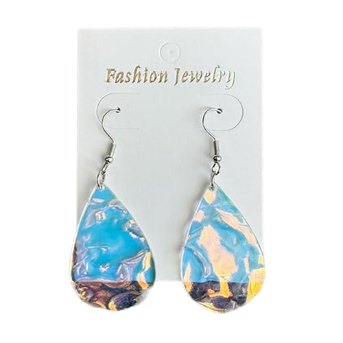 Modeohrringe Ohrschmuck Stilvolles Ozean Thema Drop Acryltextur Für Verschiedene Anlässe Acrylohrringe Geeignet von Xanorrg